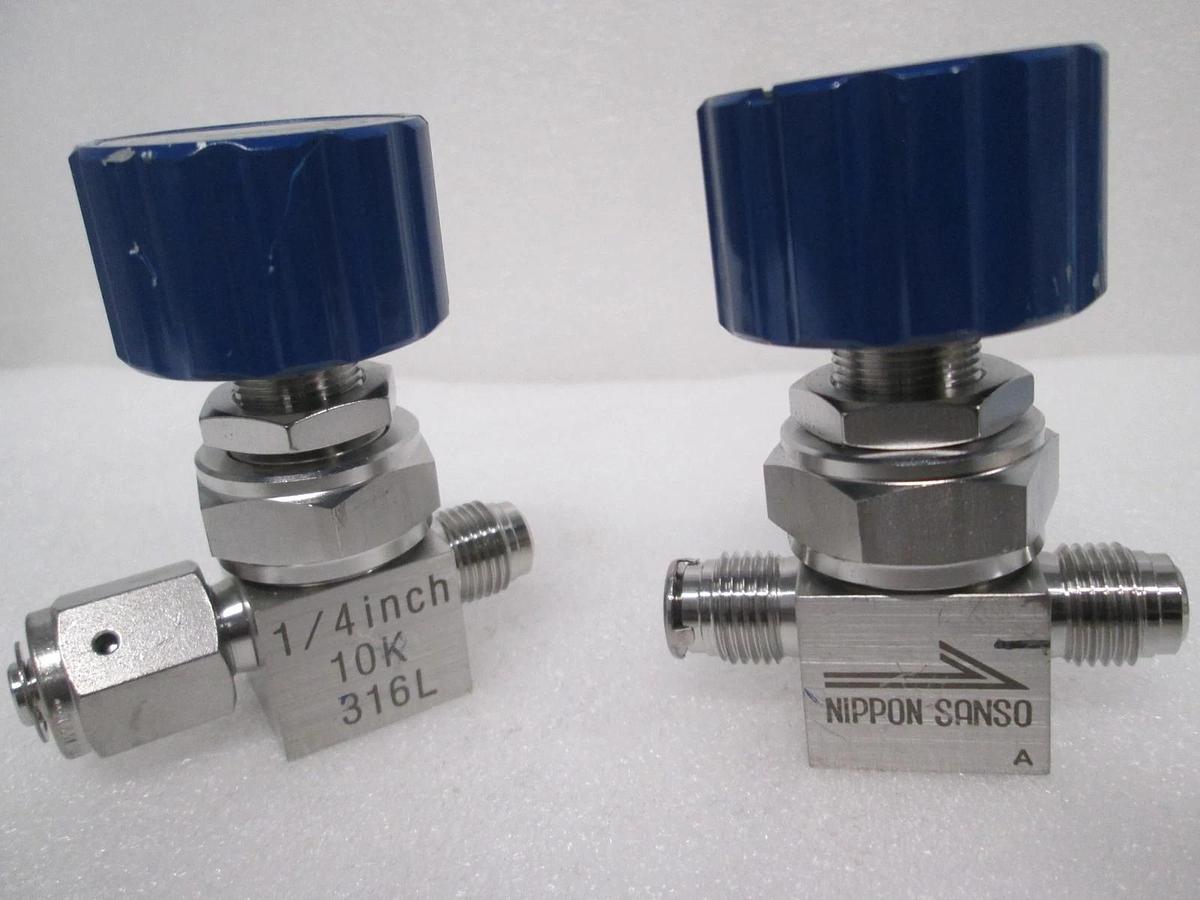 Used Nippon Sanso, 10K 316L SCG, 1/4" Valve, Used, Lot of 2