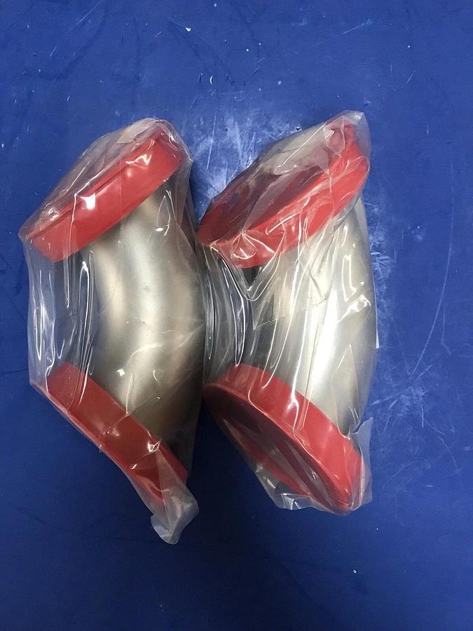 Nor-Cal 2E-NW-50B SS Vacuum 90° Elbow w/ NW50 Flanges, Lot of 2 NEW