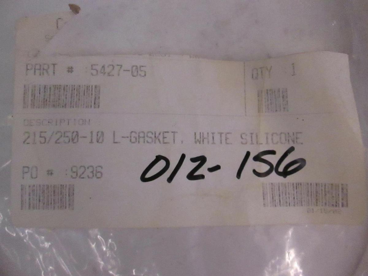White Silicone L-Gasket, 5427-05, 215/250-10, New