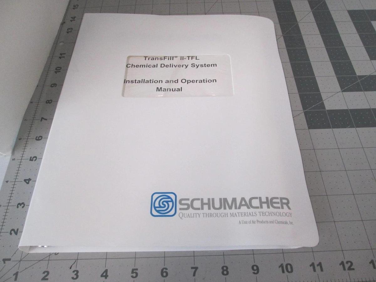 Used Schumacher, TransFill II-TFL, Chemical System Installation and Operation Manual