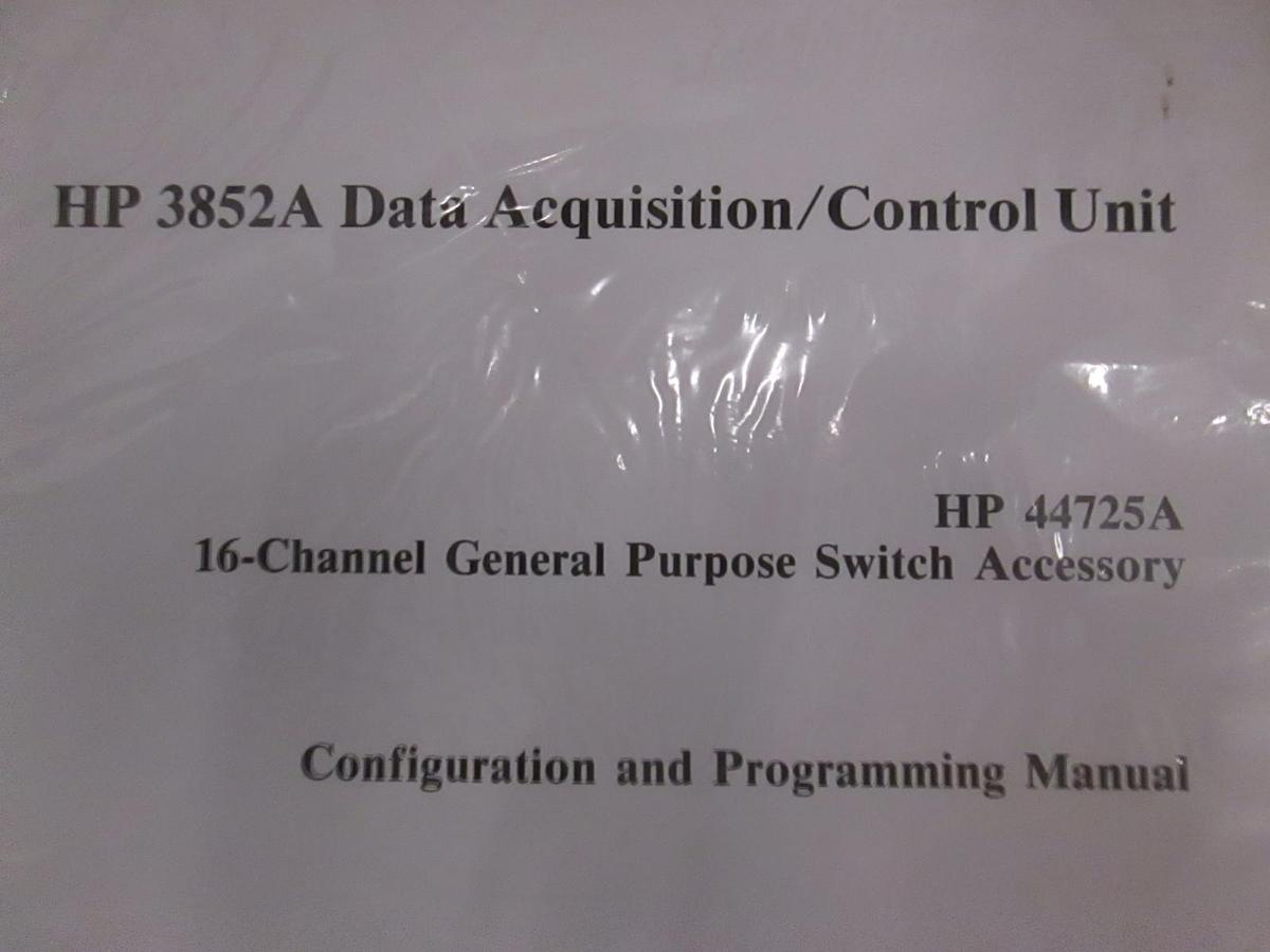 Used HP 3852A Data Acquisition/Control Unit, Config and Programming Manual, Used