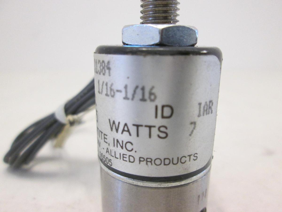 Used Snap-Tite, Solenoid 2 Way Valve, V31384, 75 PSI, 7W, 12 VDC, Used