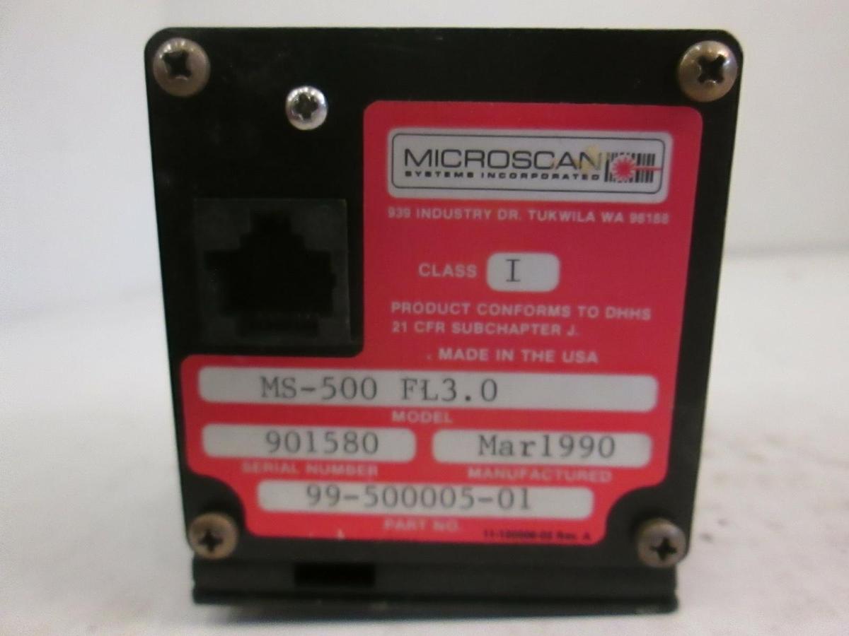 Used Microscan MS-500 FL 3.0" Laser Barcode Scanner 99-500005-01 - NEW