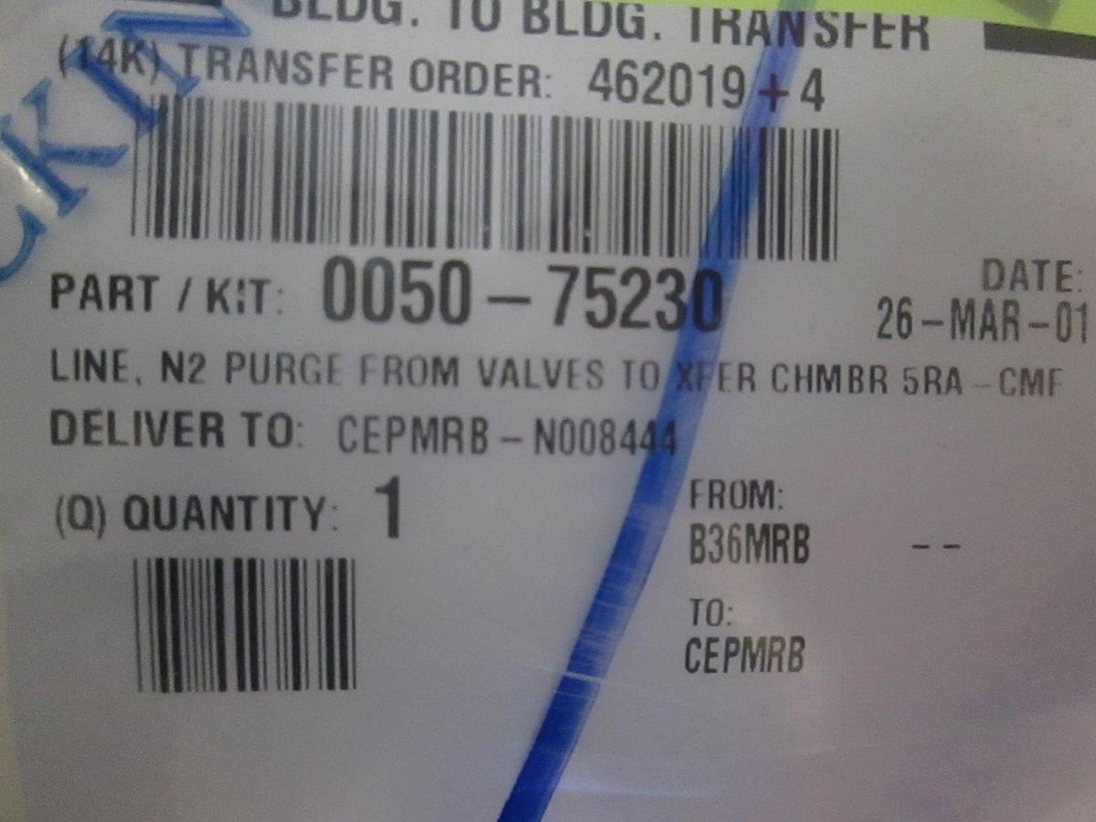 Used AMAT, 0050-75230, Line N2 Purge From Valves To XFER Chamber 5RA-CMF, New