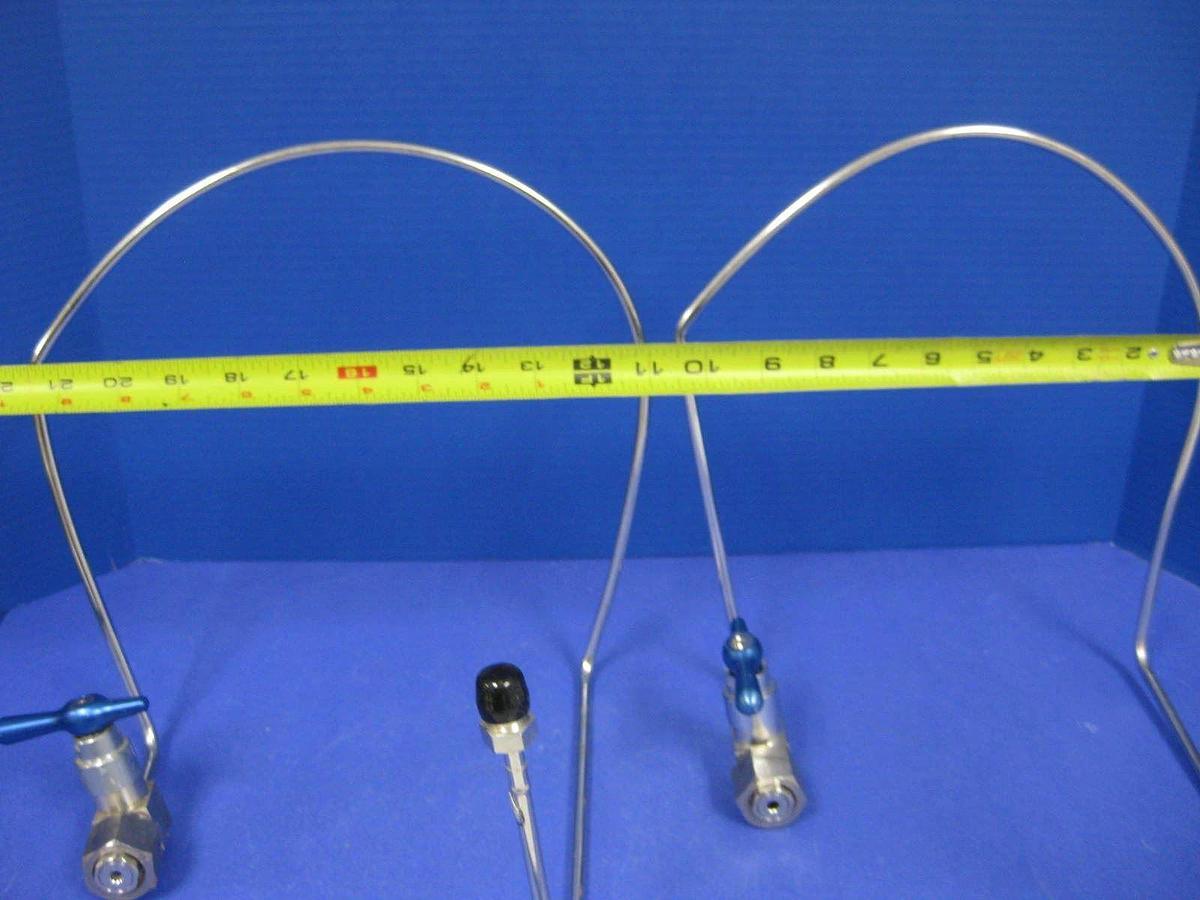 Used Semi-Gas Pigtail for High Purity Gas Panel: CGA 320 Bottle Fitting w/ Valve