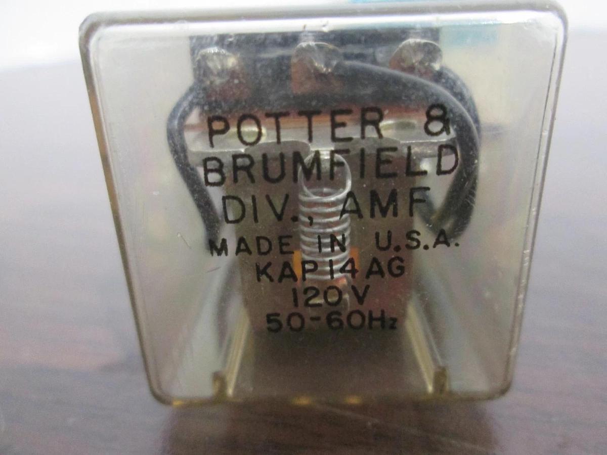 Potter & Brumfield, KRP14AG, Relay, 120V, 50-60Hz, New
