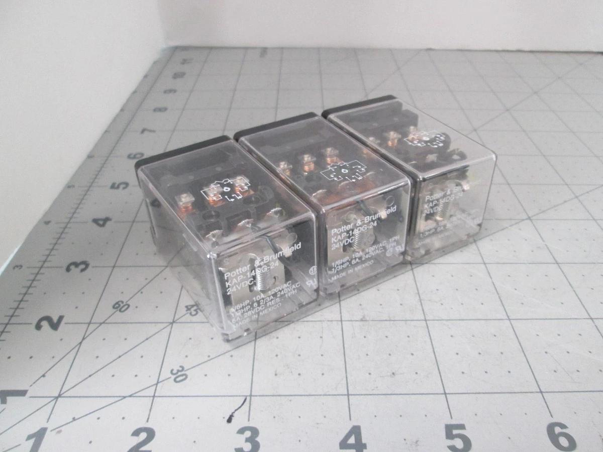 Potter & Brumfield, KAP-14DG-24, 24VDC Relay, New, Lot of 3