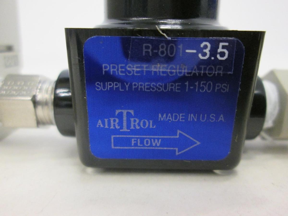 Used SMC, IR1000-N01 w/ R-801-3.5 AirTrol Preset Regulator Assy, Used