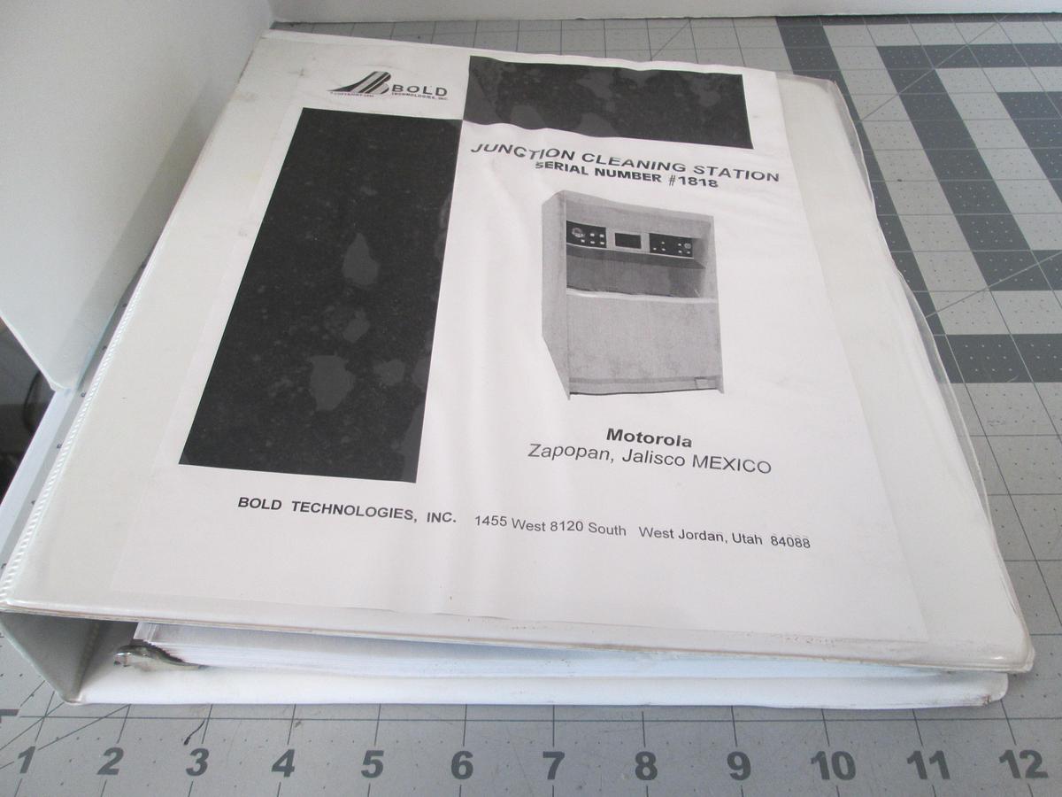Used Bold Technologies, 1818, Junction Cleaning Station, User Manual, Used