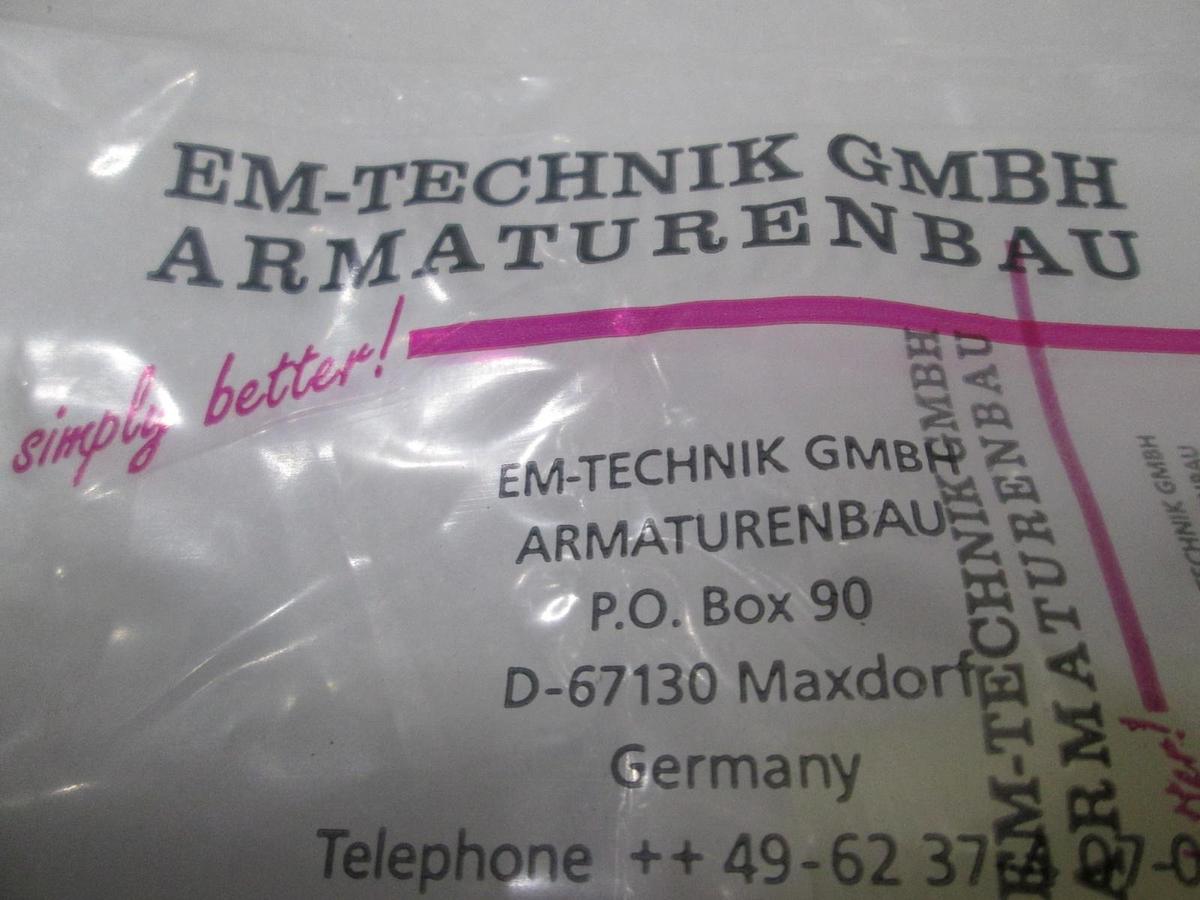 Used EM-Technik GMBH, 1D0100.32-111400b2, Straight Male Connector, New
