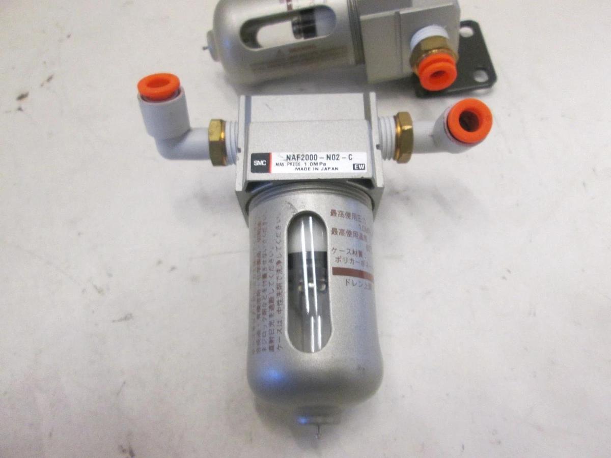 Used SMC, NAF2000-N02-C, Pneumatic Filter, Used, Lot of 2