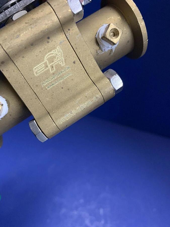 Used A&N Corp B1075-QF25-VBS Brass Vacuum Ball Valve w/ Port, QF 25 Flanges, Used