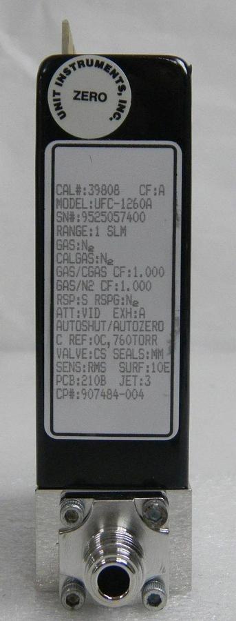 Used Unit UFC-1260A, Mass Flow Controller, Gas- N2, Range- 1 SLM, 1/4" M I/O VCR