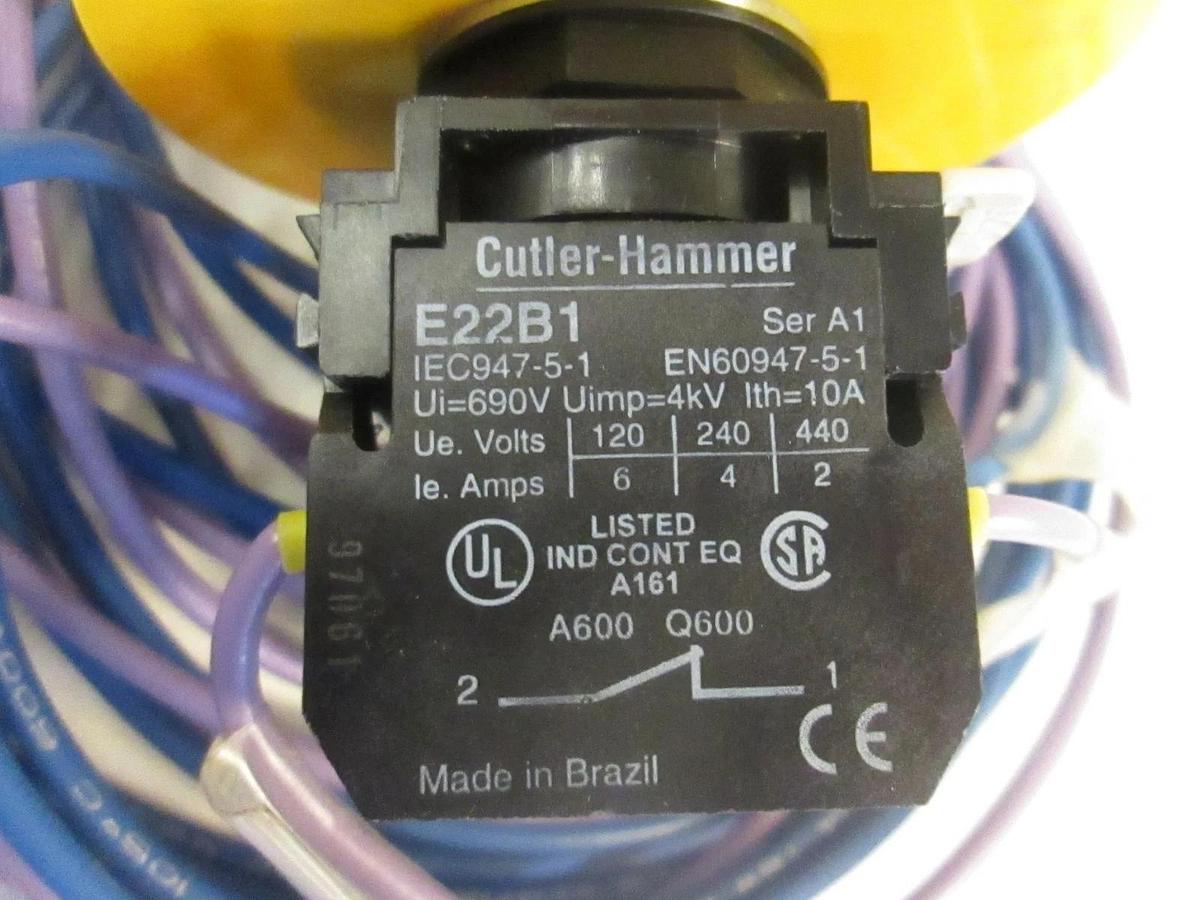 Used Emergency Off Button with Cutler Hammer E22B1, Used
