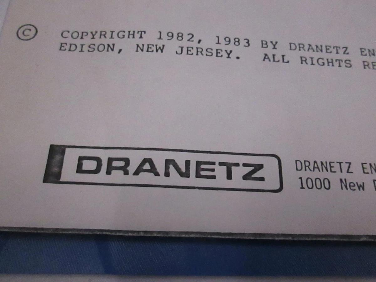 Used Dranetz TM-106705U Volume 1 Single Phase AC Monitor Operators Manual, Used