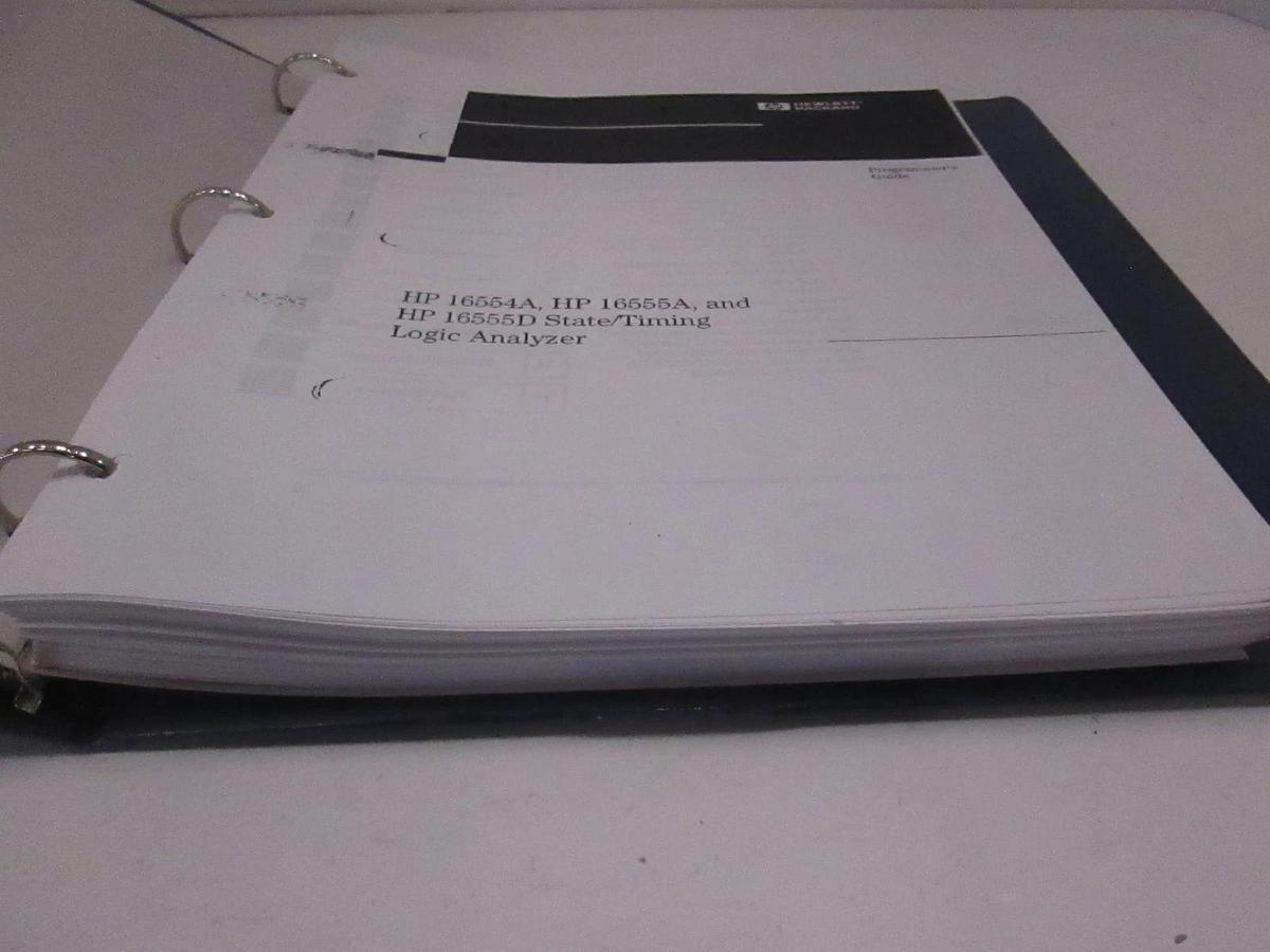 Used HP 16554A, 16555A and 16555D State/Timing Logic Analyzer Program Guide, Used