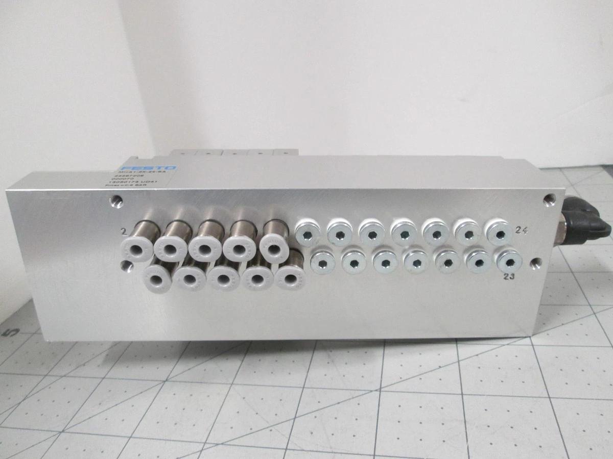 Used Festo, MHA1-2X-24-SA, High Density Valve Terminal w/10 Pilot Valves, Used