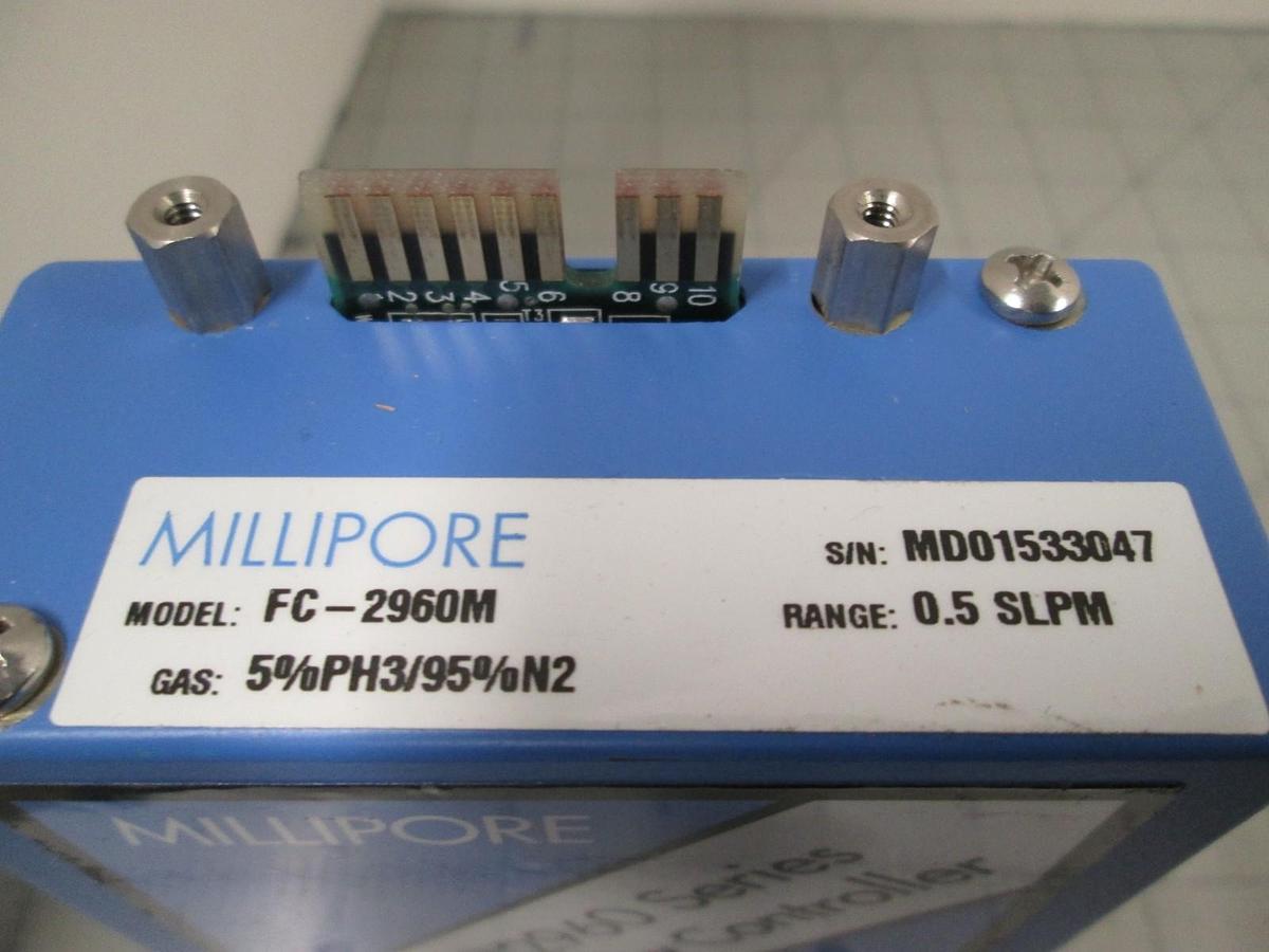 Millipore, FC-2960M, 5%PH3/95%N2. 0.5 SLPM, Mass Flow Controller, New