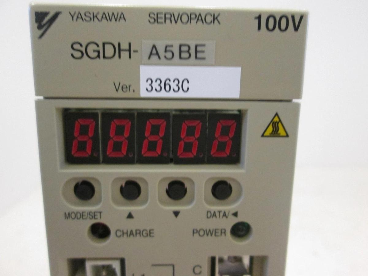Used Yaskawa, Servopack, Motor Driver, SGDH-A5BE, 100-115V, 50/60Hz, Used