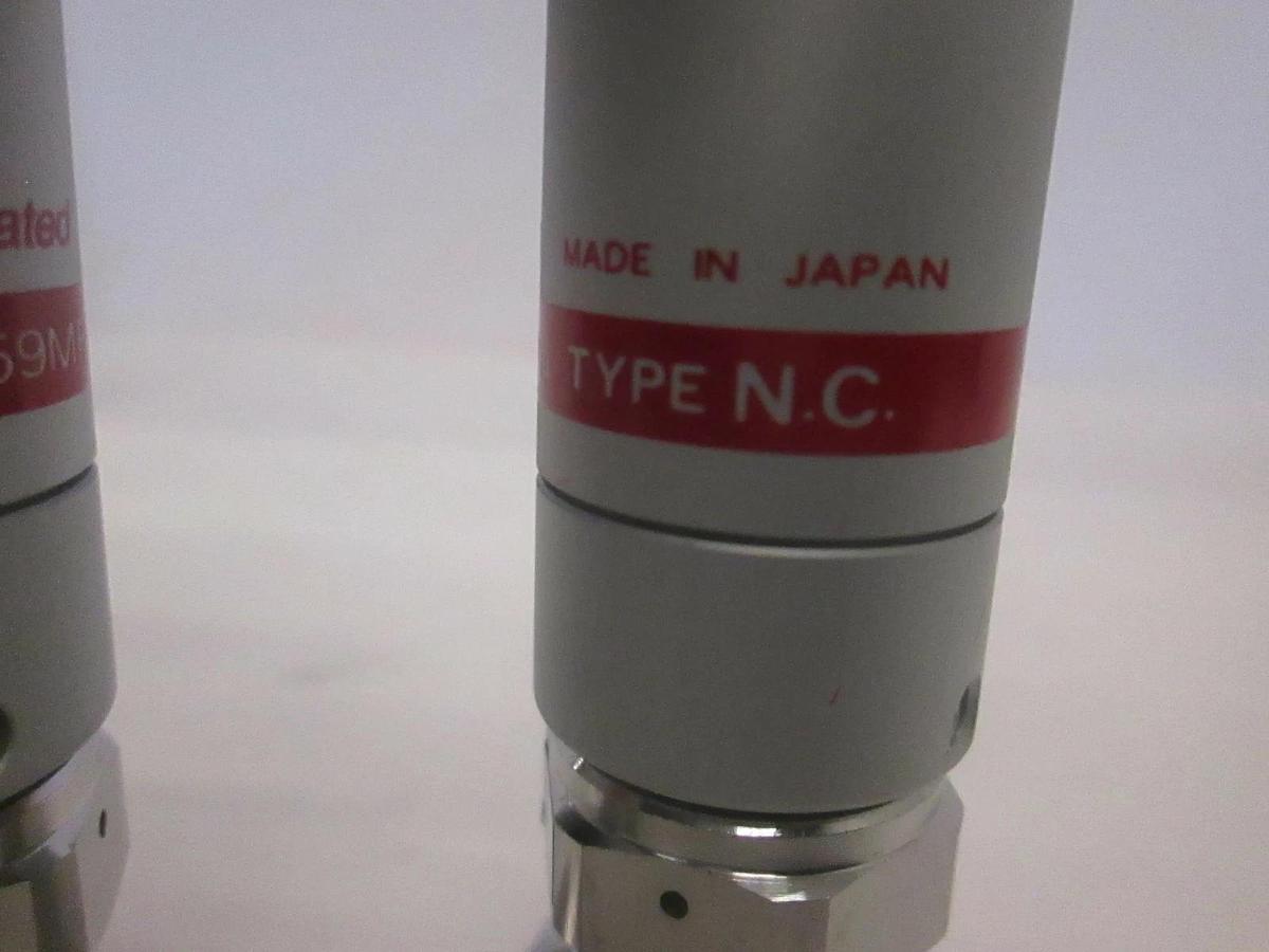 Used Fujikin, Type N.C. Valves, O.P 0.39-.59MPa, Used, Lot of 2