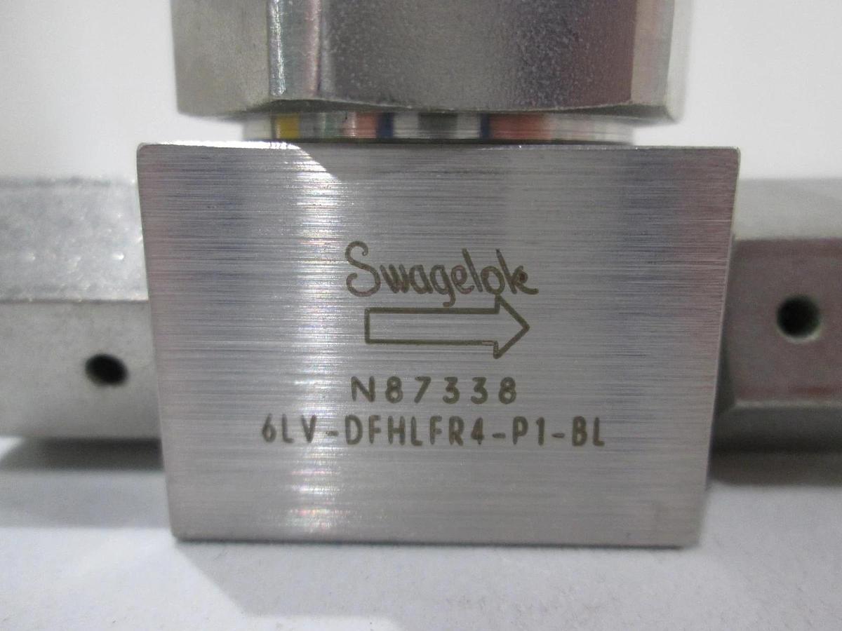 Used Swagelok, 6LV-DFHLFR4-P1-BL, Blue Manual Valve w/ Lock Out, New