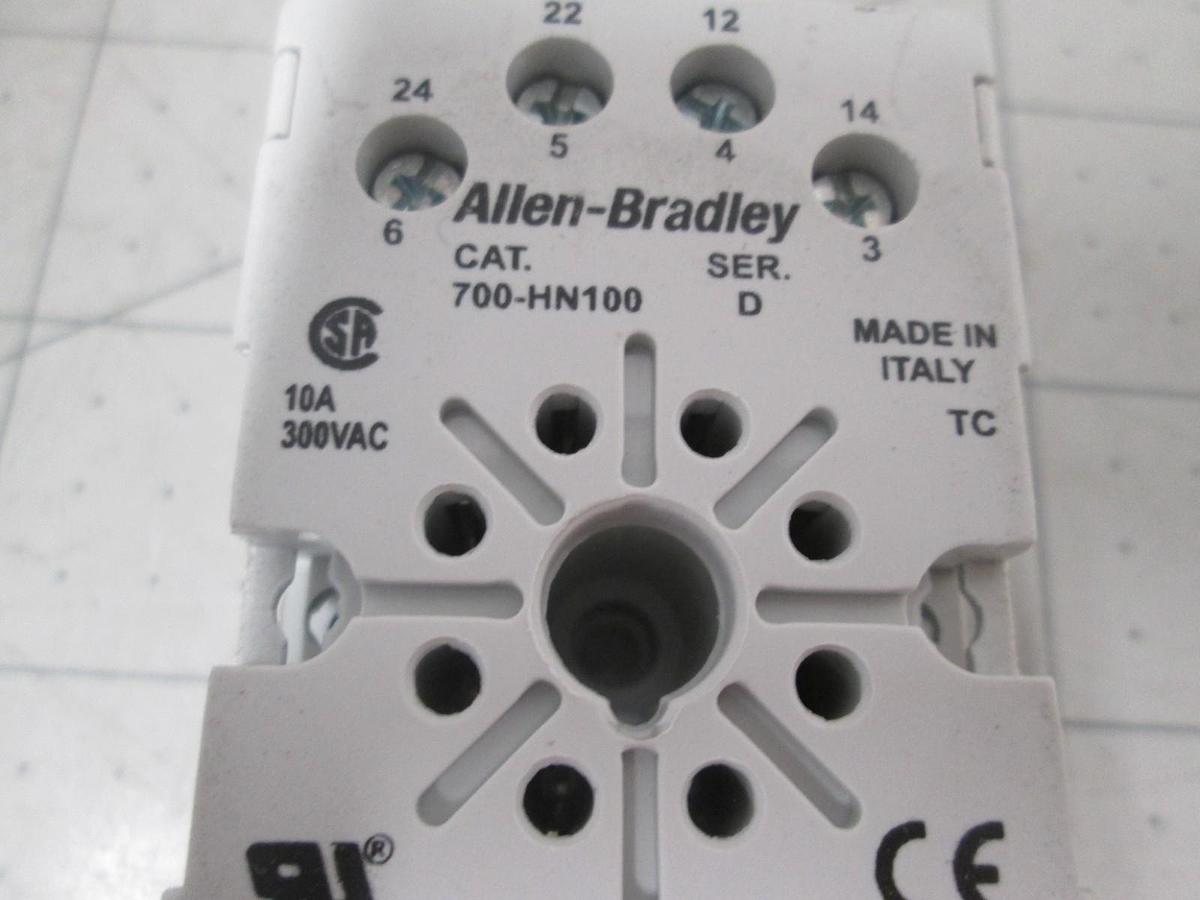 Used Allen-Bradley, 700-HA32Z24-3-4 Relay w/ 700-HN100 Socket, Used, Lot of 2