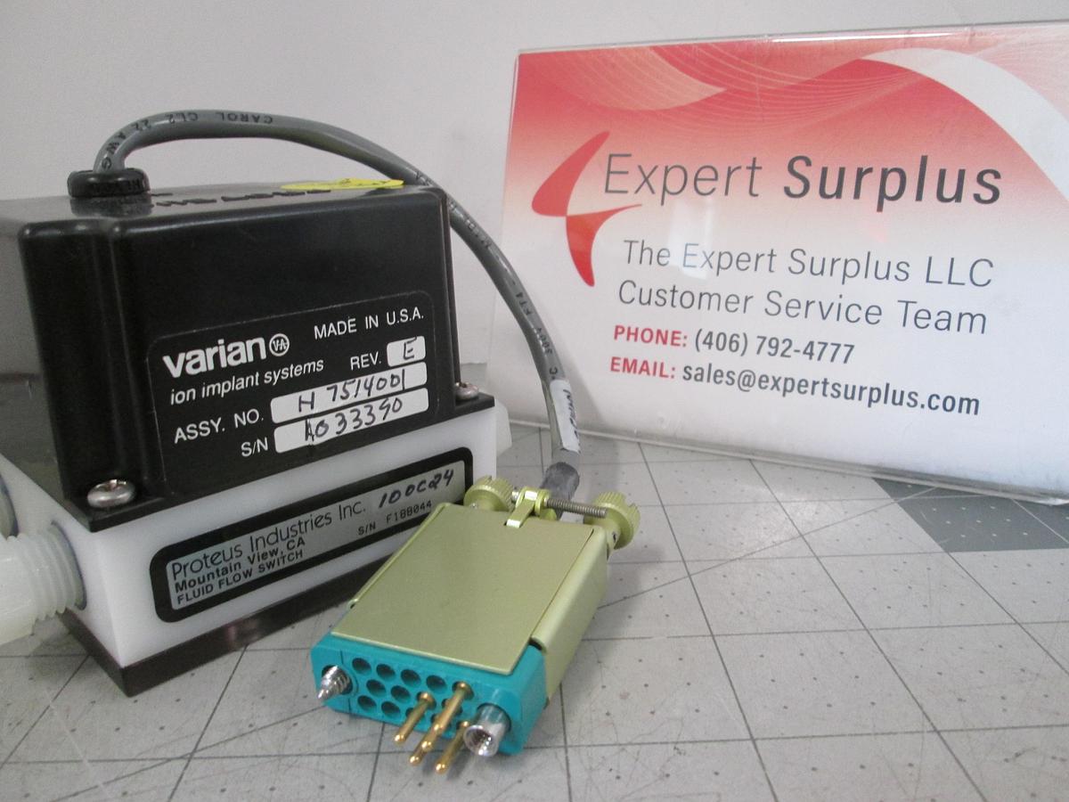 Used Varian, Ion Implant, H 7514001, Fluid Flow Switch Proteus 100924 assembly
