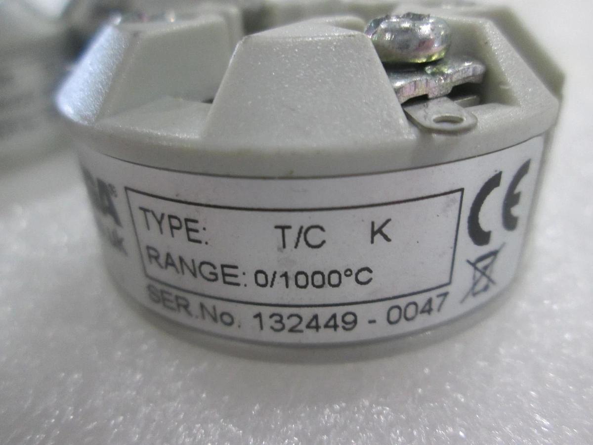 Used Omega, T/C K, 0-1000C Range, Thermocouple Temperature Transmitter Used, Lot of 3