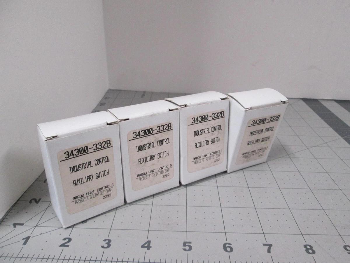 Arrow Hart, 34300-332B, Industrial Control Auxiliary Switch, New, Lot of 4