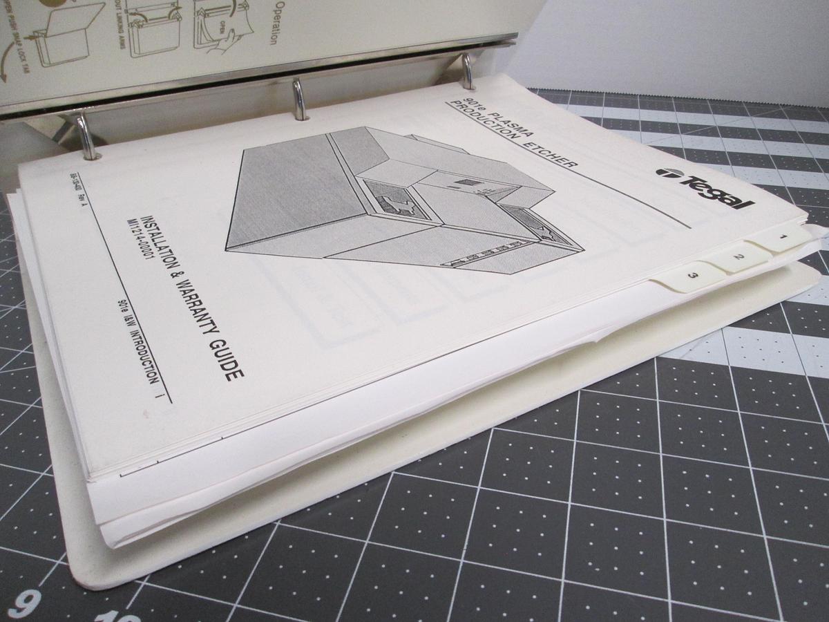 Used TEGAL, 901e Plasma Production Etcher Operation Installation Warranty Guide MI1214