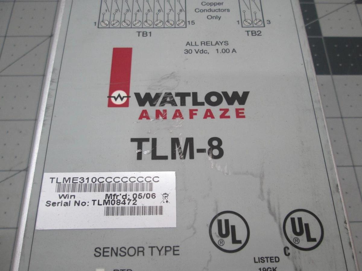 Used Watlow Anafaze, TLM-8, Temperature Control Unit, Used