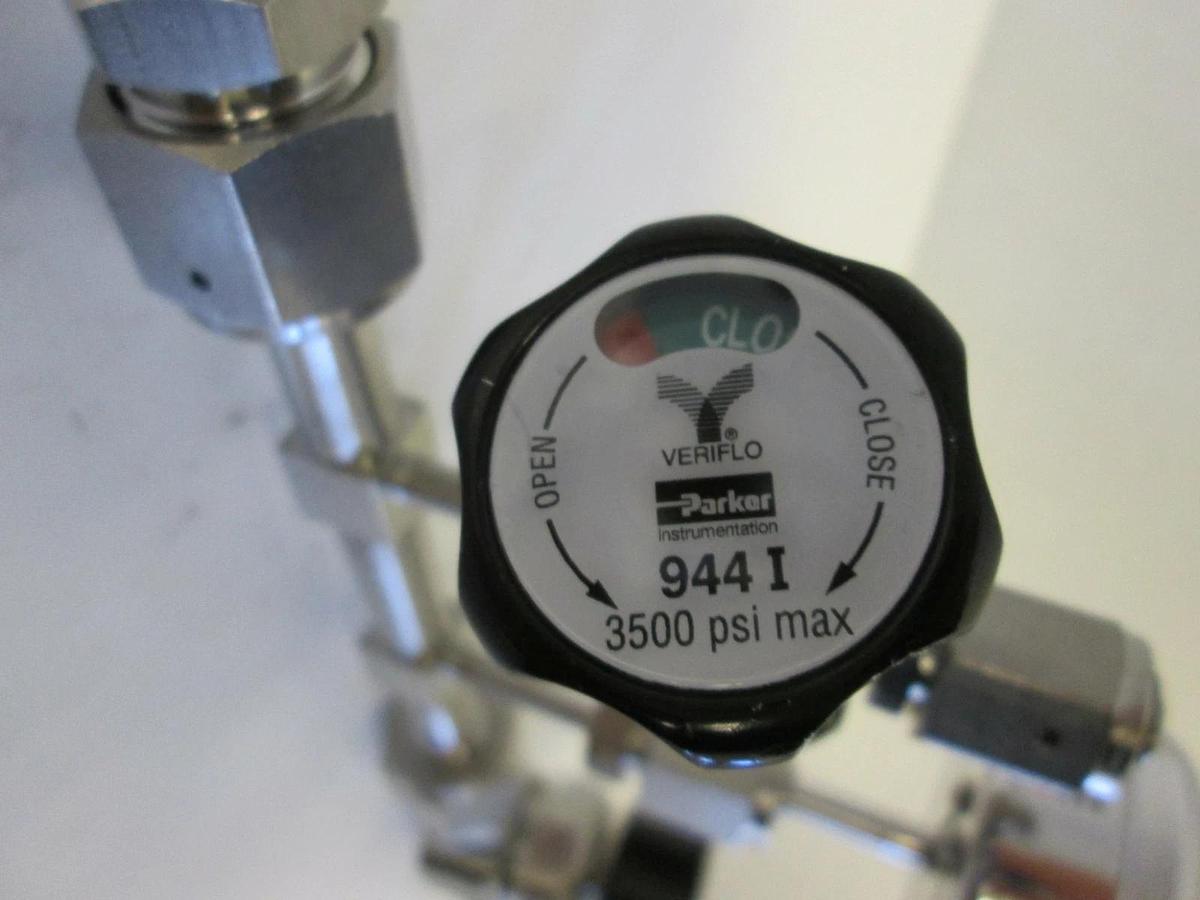 Refurbished Valve Gas Stick Assy w/ (3) Parker Valves, Gauge