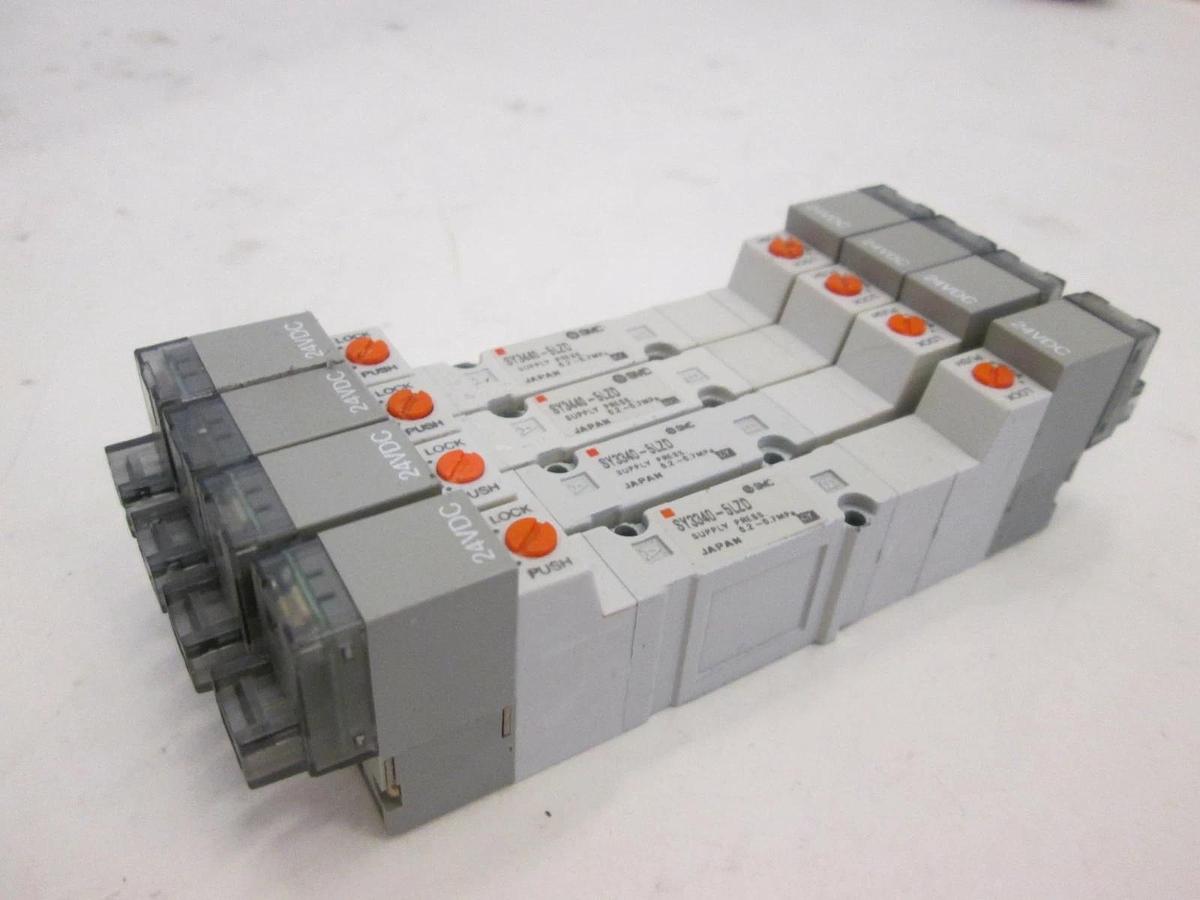 Used SMC, SY3340-5LZD, Solenoid Valve, Used, Lot of 4