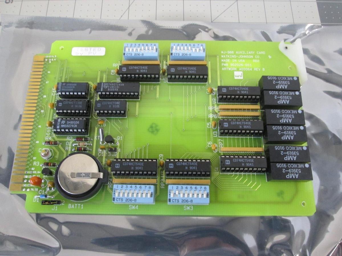Used Watkins Johnson, 902027-001R, Card, Auxilliary, WJ-988, New