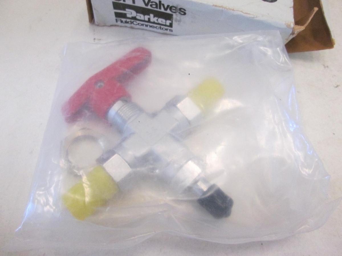 Used Parker, 4V4V6Y B6XJ-SSP-R-1941, 3 Way Ball Valve, New