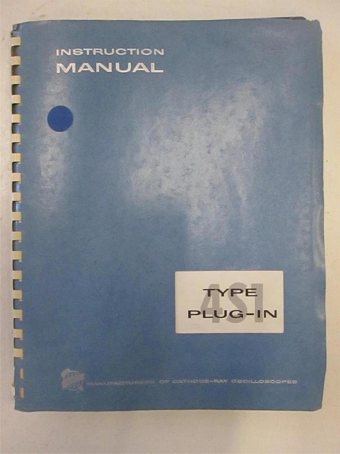 Used Tectronix Type 4S1 Plug-In Instruction Manual, Used