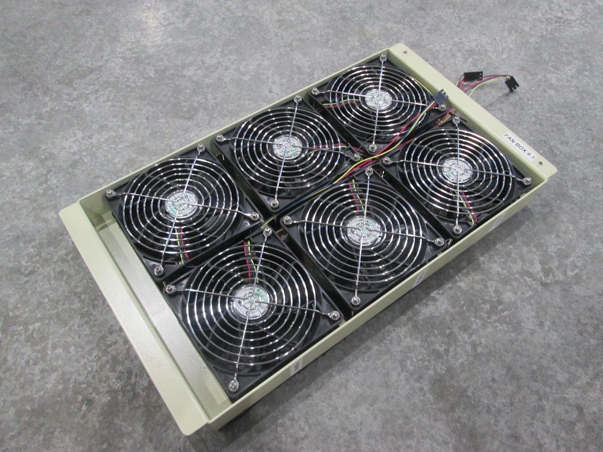 Used Nidec, Fan Case w/ 6 Fans V12E12BGB5, Used