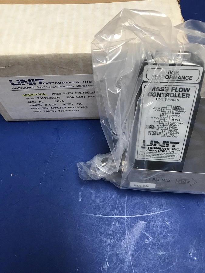 Used Unit UFC-1100A Mass Flow Controller N2, 2 SLM, 15 Pin D-Connector Refurbished