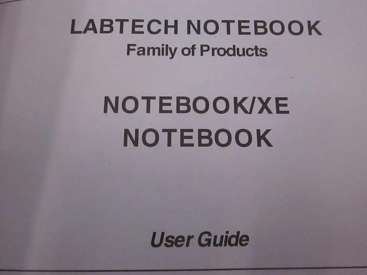 Used Labtech Notebook/XE Family of Products User Guide, Used