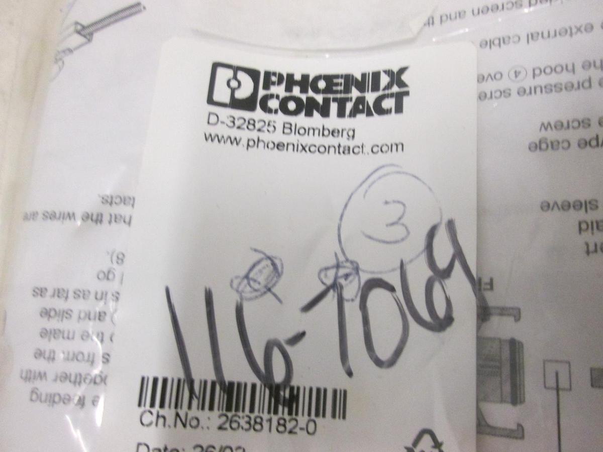 Phoenix Contact, 2638-182-0, CONN,RCPT,HSG,RJ45,BH, New, Lot of 3