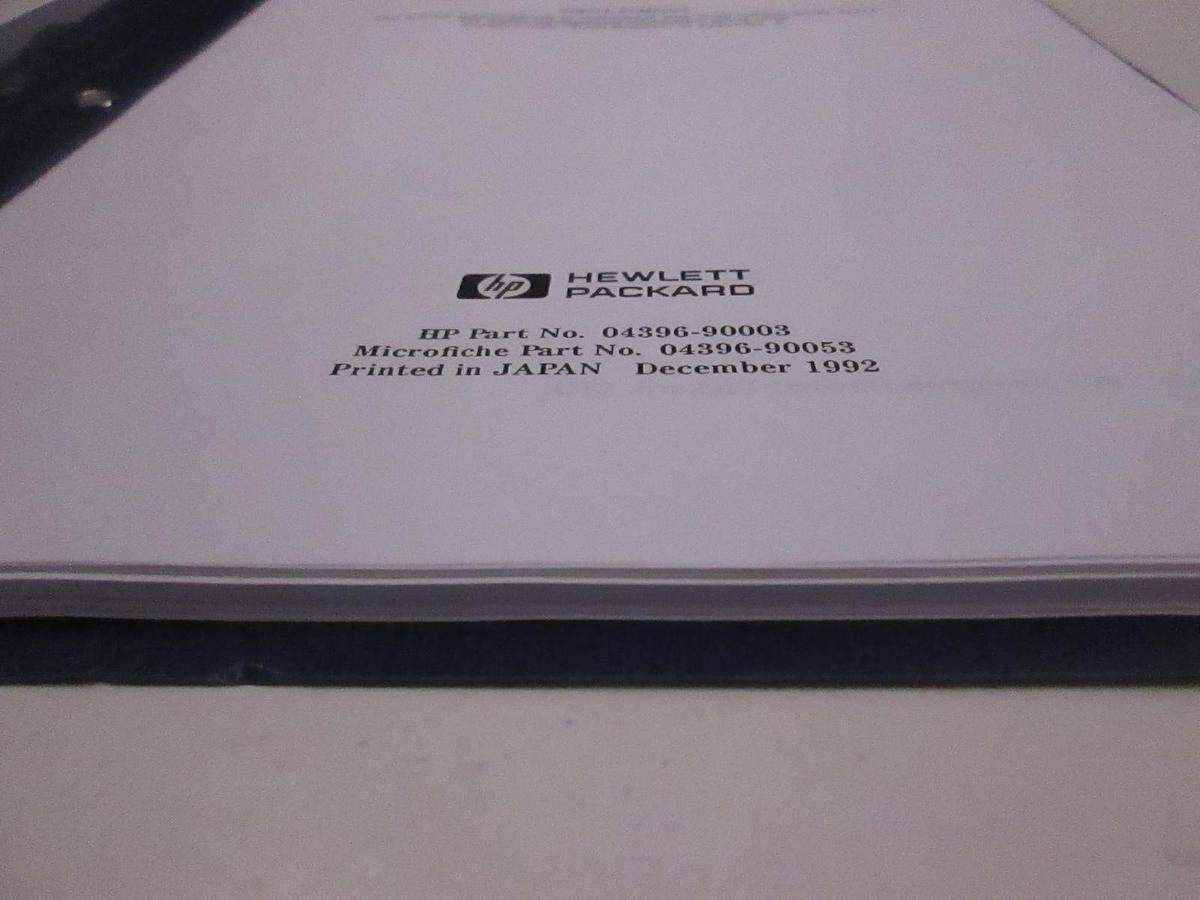 Used HP Model 4396A Network/Spectrum Analyzer HP-IB Programming Guide, Used