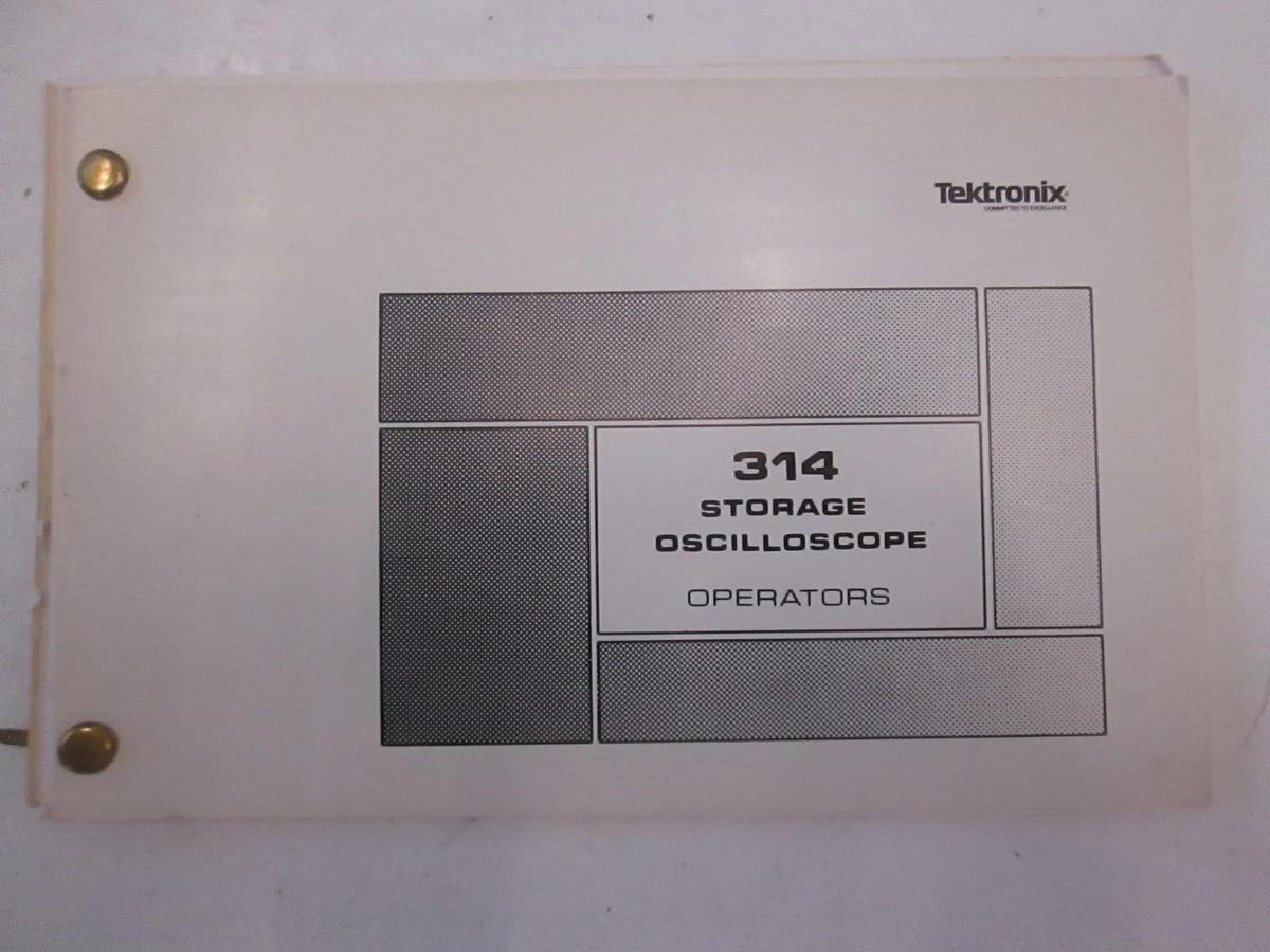 Used Tektronix 314 Storage Oscilloscope Operators, Used
