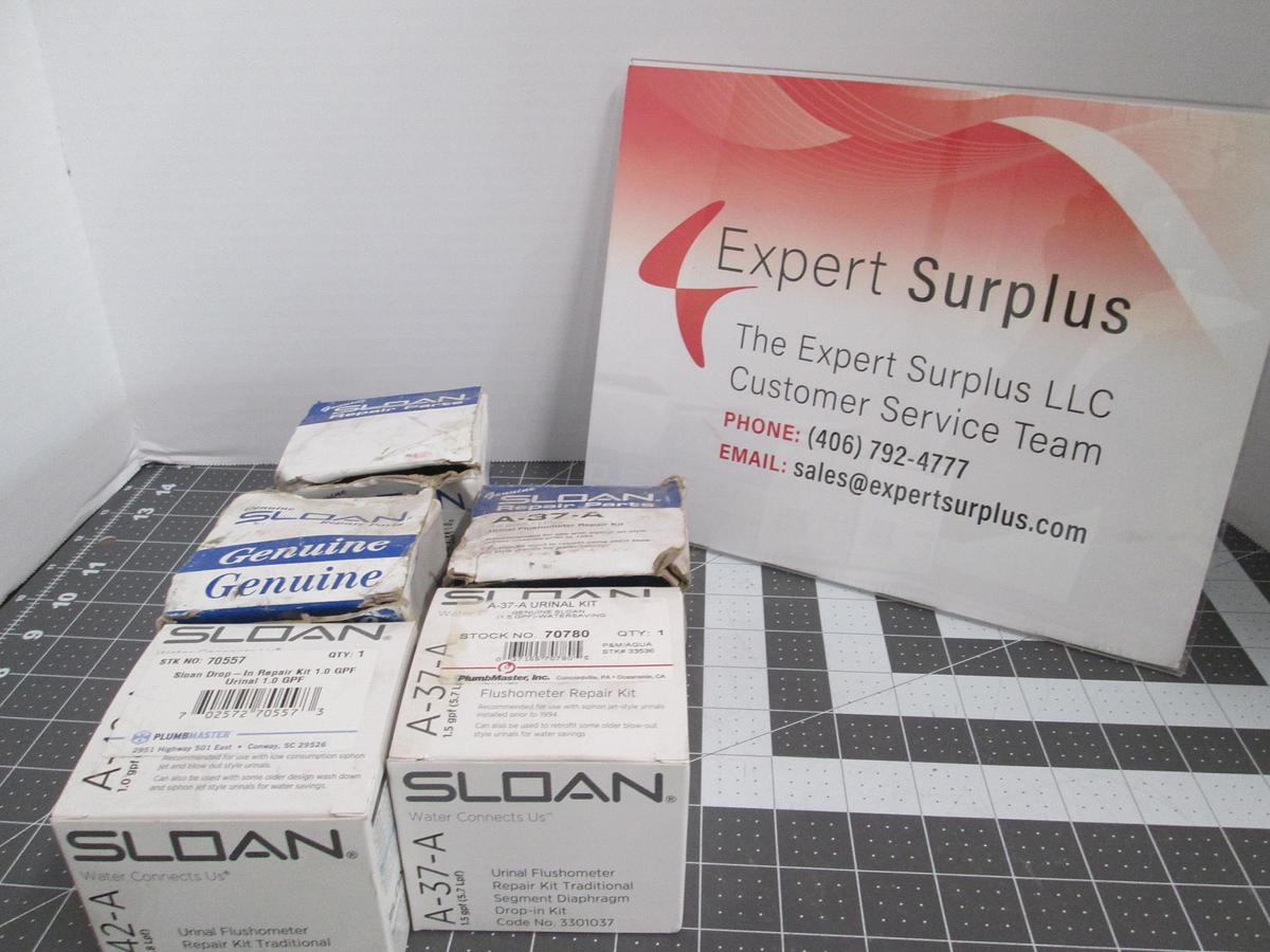 Sloan, A-37-A, Urinal Flushometer Repair Kit 1.5 GPF Stock 70780 Lot of 5