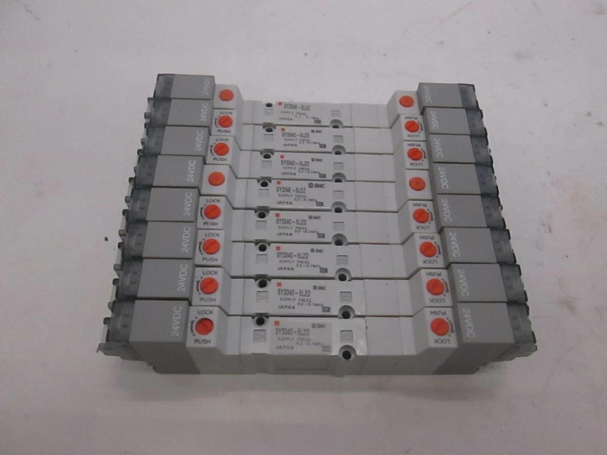 Used SMC, Solenoid Valve, SY3340-5LZD, Used, Lot of 8