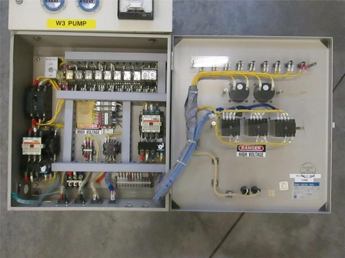 Used Ebara 80x25 Pump Electrical Control Box, VRR23.7LX, Used