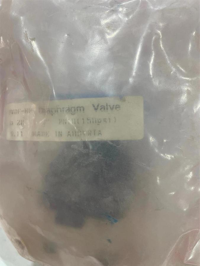 Used Agru, PVDF HP, Solef, Diaphragm Valve, New in Bag