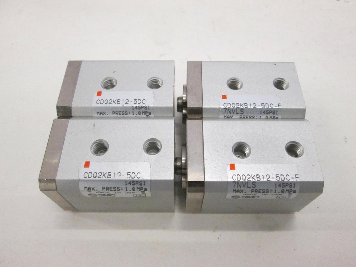 Used SMC, Air Slide Cylinder, CDQ2KB12-5DC-F, Used, Lot of 4