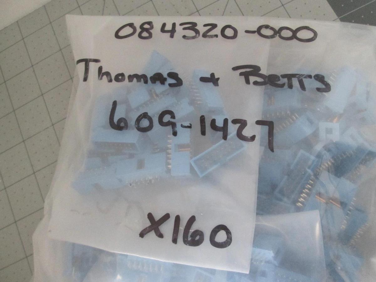 Thomas Betts, 609-1427, 14 POS, Male Header Connector, New, Lot of 160