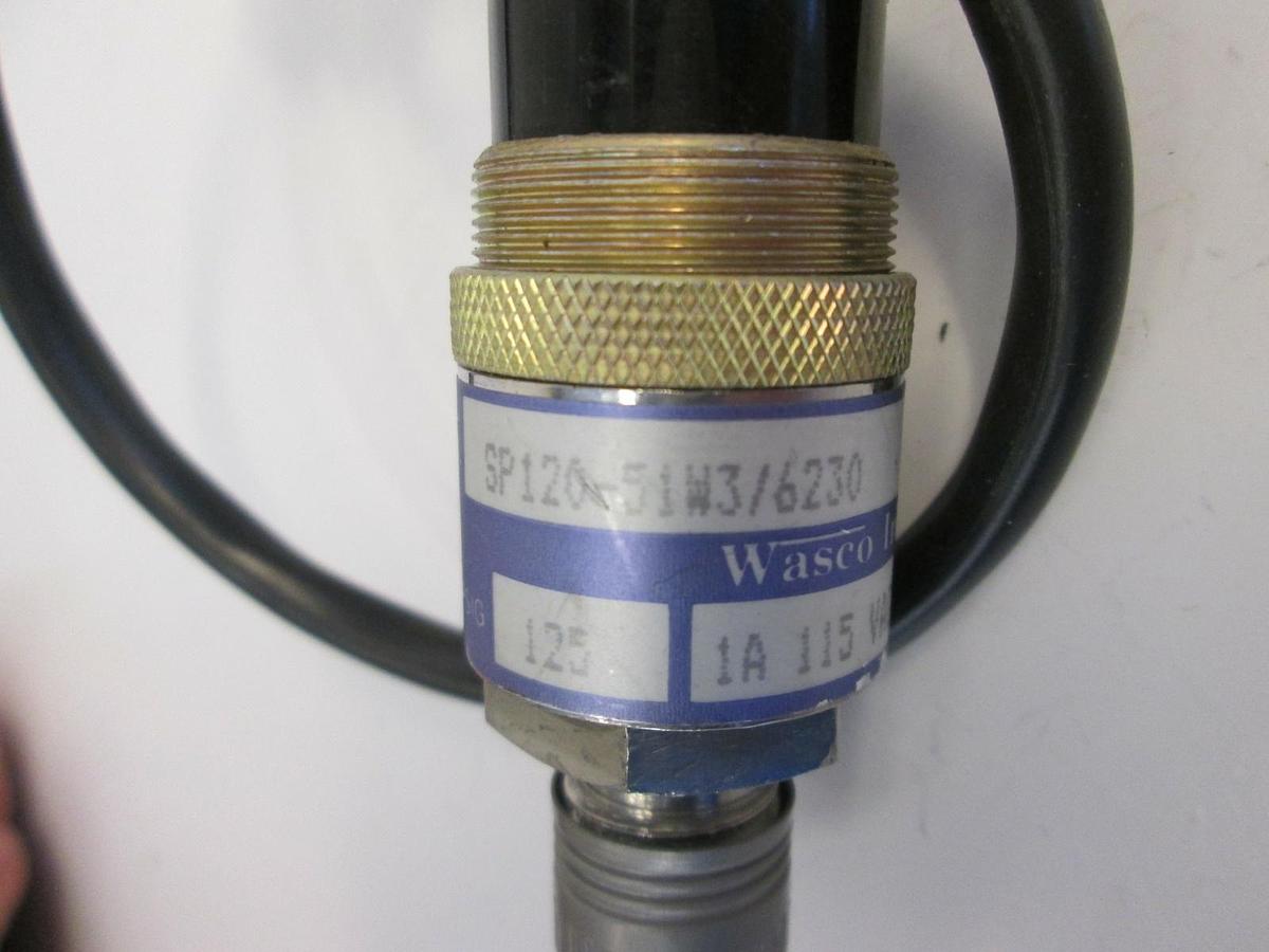 Used Wasco SP120-51W3/6230 Pressure Switch Assy w/ Cable
