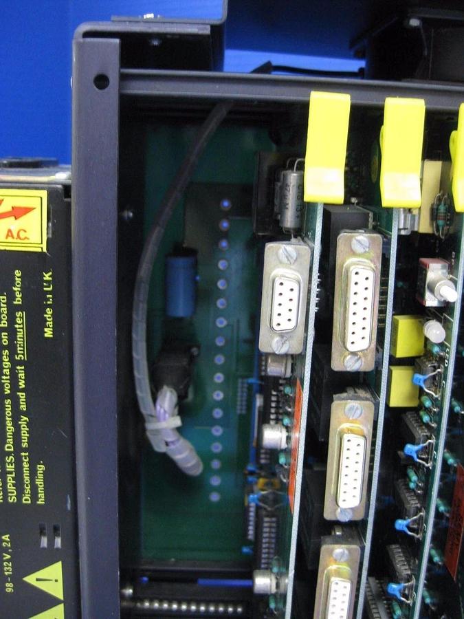 Used Semy Engineering MYPRO Card Cage w/ 10 Boards + MYP 820800A Front Board, Used